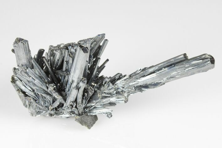 Metallic Stibnite Crystal Spray - Xikuangshan Mine, China #175903